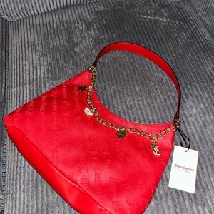 Juicy Couture Red Shoulder Bag with Gold Chain